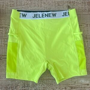 Jelenew bike shorts neon green
